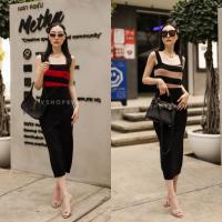 ราคา เดรสไหมพรมสายเดี่ยว ทูโทน VSHOP (17448388276)