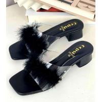 ราคา รองเท้าส้นสูง รองเท้าผู้หญิง แฟชั่น สูง 2 นิ้ว ขนมิ้ง ขนเฟอร์ ไซส์ใหญ่ Bigsize 41 45 สีสวย ใส่ออกงาน ปาร์ตี้ งานแต่ง (16541036229)