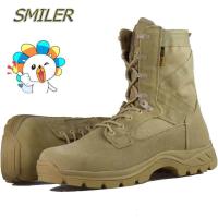 ราคา High Cut รองเท้าบูทผู้ชายรองเท้ายุทธวิธีกันน้ำรองเท้าปีนเขารองเท้าเดิน BlackOutdoor บูทผู้ชายน้ำหนักเบารองเท้าผ้าใบเสือภูเขา Lelaki Kasut ลายพราง กันน้ำรองเท้าปีนเขารองเท้าบูทยุทธวิธี (11704103413)