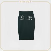 ราคา Kloset Pencil High Waisted With Detail Skirt AW20 S004 เสื้อผ้าแฟชั่น เสื้อผ้าผู้หญิง กระโปรงแฟชั่น กระโปรงแต่งดีเทลปักกระเป๋า กระโปรงพื้น (12860073889)