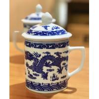 ราคา แก้วกาแฟ เซรามิคจีนมีฝาปิด ลายมังกร (192560617)