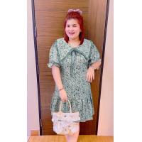 ราคา ชุดเดรสสาวอวบอ้วน อก 38 50 ชุดเดรสลายดอก (21322829154)