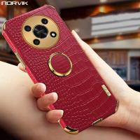ราคา NORVIK เคสชุบสำหรับ Huawei Nova 11i Y90 Y70 Y71 9 7 Y7A SE Honor Magic 5 4 X8a X7A 70 X9 X8 50 Pro 4G 5G เคสโทรศัพท์กรอบหนังจระเข้สีแดงสุดหรูนุ่มฝาครอบด้านหลังกันกระแทก TPU N15 2 (19532657346)
