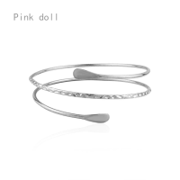 ราคา ตุ๊กตาสีชมพู RIOSO กำไลกำไลข้อมือ Pengikat Lengan ส่วนบน Manset Lengan ผู้หญิงสีทองเงินปรับได้ชุดรัดแขน เสื้อผ้ารองเท้าและแอมป์ (20317643350)