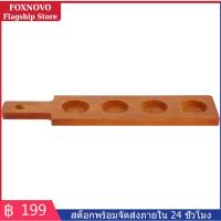 ราคา FOXNOVO ถาดเสิร์ฟไวน์ถาดแก้วช็อตจัดหาวัสดุไม้สำหรับงานเลี้ยงชิมเบียร์ที่วางแก้วช๊อตไม้1ชิ้น (18176668121)