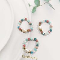 ราคา แหวนยางยืดหินแท้ แหวนแนวน่ารักโทนสีพาสเทส (17523350457)