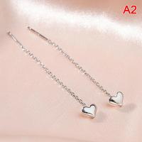 ราคา ต่างหูห้อยแบบยาวของผู้หญิงต่างหูห้อยแบบหัวใจหยดสไตล์เกาหลี BAREN (19793885009)
