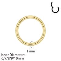 ราคา ZS 1PC บานพับ Segment Hoop แหวนจมูก Multicolor 316L สแตนเลสจมูก Septum Clicker กระดูกอ่อน Tragus Helix Lip Piercing 0 8 1 1 2มม (15111179289)