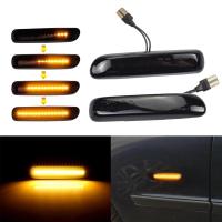 ราคา COD จัดส่งฟรี Car Smoked LED Dynamic Side Marker Light Turn Signal Blinker for BMW 3 Series E46 Coupe1997 2001 (12517866684)