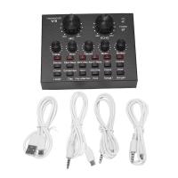 ราคา V8 Sound Card Audio Set Interface External Usb Live Microphone Sound Card Bluetooth Function for Computer Pc Mobile Phone Singing Recording (12366703415)