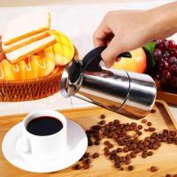 ราคา Stainless Steel Percolator Moka Pot Espresso Coffee Maker Stove Home Office Use 100ml (516908768)