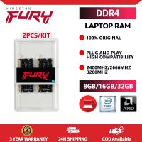 ราคา Kingston ผลกระทบความโกรธ 2ชิ้น ชุด แรม DDR4 8กิกะไบต์16กิกะไบต์32กิกะไบต์หน่วยความจำแล็ปท็อป2400MHz 2666MHz 3200MHz SODIMM 1 2V 260Pin หน่วยความจำสำหรับเล่นเกมโน๊ตบุ๊ค (20821432561)