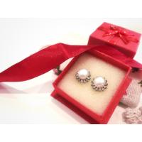 ราคา ต่างหูเงิน มุกแท้ ล้อมเพชร (20739965737)