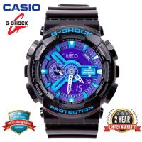 ราคา Original G Shock GA110 Men Sport Watch จอแสดงผลแบบ Dual Time 200M กันน้ำกันกระแทกและกันน้ำ World Time LED Auto Light นาฬิกาข้อมือกีฬาพร้อมการรับประกัน 2 ปี GA 110HC 1A สีดำสีฟ้า คลังสินค้าพร้อม (15560