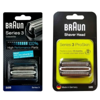 ราคา Braun Series 3 32B 32S Foil Cutter Replacement Shaver Head หัวเครื่องโกนหนวดแท้ หัวเปลี่ยนเครืองโกนหนวด (13419466899)