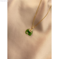 ราคา สร้อยคอไทเทเนียม จี้หยก ช้าง สไตล์จีนวินเทจ (20724678330)