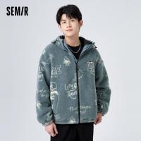 ราคา Semir เสื้อแจ็คเก็ตเลียนแบบชายเสื้อแจ็กเก็ตใหม่ลายกราฟฟิตีสุดเท่สำหรับ2023ฤดูหนาว (20609971060)