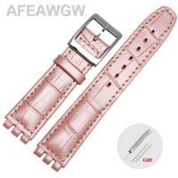 ราคา สายรัดนาฬิกาหนังแท้สำหรับนาฬิกา Swatch ลายไม้ไผ่สายนาฬิกาข้อมือชายและหญิงสายรัดข้อมือกีฬาขนาด17มม 19มม สายข้อมือสำหรับเปลี่ยนของแท้ (19874447836)