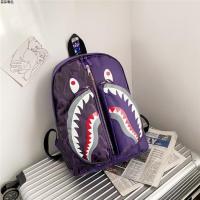 ราคา Popular logo bape new shark camouflage backpack backpack fashion lovers bag bag joker students children (20004132543)