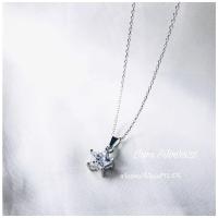ราคา สร้อยคอเงินแท้ จี้เพชรczรูปดาว (17698343183)