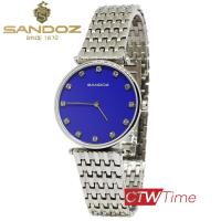 ราคา Sandoz นาฬิกาข้อมือผู้หญิง สายสแตนเลส รุ่น SD89315SS03 สีเงิน หน้าปัดน้ำเงิน (3022084131)