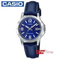 ราคา Casio Standard นาฬิกาข้อมือผู้หญิง สายหนัง รุ่น LTP V004L 2BUDF หน้าปัดสีน้ำเงิน (1456298855)