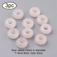 ราคา Beebeecraft 2 5 pc Natural Rose Quartz Stone European Beads Rondelle Large Hole Beads Slide Charms Mini Loose Spacer Beads Chains for DIY Bracelet Earring Necklace Jewelry Making (14013034942)