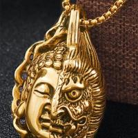 ราคา ZZOOI Noter New Arrival Devil Buddha Punk Necklace Men Boys HipHop Rock Chain Link Necklace Male Accessories Pendant Necklace Men Gift (18313470759)