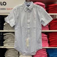 ราคา Tommy Hilfiger เสื้อเชิ้ตแขนสั้นผู้ชายเสื้อเชิ้ตแขนครึ่งอ๊อกฟอร์ดหมุนใส่สบาย (19686206123)