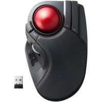 ราคา ELECOM HUGE Trackball Mouse 2 4GHz Wireless Finger Control 8 Button Function Precision Optical Gaming Sensor Palm Rest Attached Smooth Red Ball Windows11 macOS M HT1DRBK Wireless Trackball Mouse (1696