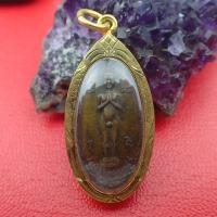 ราคา เหรียญตาไข่ ไอ้ไข่ กุมารไข่ วัดเจดีย์ รุ่นฉลองมณฑป วัดสระสี่มุม เนื้อทองแดงเลี่ยมทองไมคร่อน พร้อมแหนบทอง (17710511043)