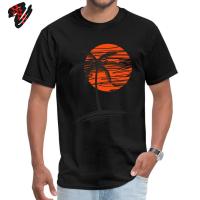 ราคา Fashion Holiday Resort T shirt For Male Men Cotton Tee Shirts Striped Line Art Tops Sunset Palm Tree Beach Scenery Tshirt Casual Summer (20570354685)