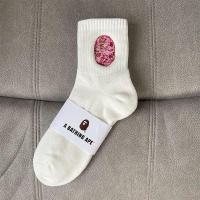 ราคา EARLY GATES ANEW FootJoy J LINDEBERG BAPE ape head big LOGO embroidery Japanese trendy socks solid color towel bottom high top sports mens and womens mid tube black and white socks (20498974090)