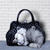 ราคา Autumn of 2021 the new leather handbags maomao bag princess bag fox head female bag fur shoulder aslant package (12614438646)