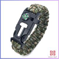 ราคา Boloni เชือกรัดข้อมือ สายรัดข้อมือสีเขียว สำหรับเดินป่า มีด นกหวีด แท่งจุดไฟ เชือก เข็มทิศ 5in1 Outdoor Accessories (20316543373)