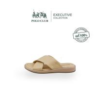 ราคา POLO CLUB รองเท้าแตะหนังแบบสวม รุ่น P2795 สีเบจ รองเท้าแตะผู้หญิง รองเท้าแตะหนัง รองเท้าแฟชั่น รองเท้าหนัง (18731197628)