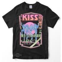 ราคา เสื้อยืดคอกลมเสื้อยืด kiss LET ME GO rock n roll เสื้อยืดพรีเมี่ยม kiss เสื้อยืดวงร็อค n roll led zeppelin ramones black sabbath iron Miden vintage S 5XL (19514214876)