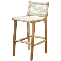 ราคา Spot parcel post Solid Wood High Chair Rattan Leisure B B Bar Stool Coffee Shop Home Dining Chair Stool Saddle Leather Nordic (20552228921)