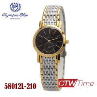 ราคา O P Olympia Star นาฬิกาผู้หญิง สายสแตนเลส รุ่น 58012L 210 สองกษัตริย์ หน้าปัดดำ (21323149140)