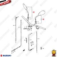 ราคา กระจกมองหลัง MIRROR ASSY REAR VIEW แท้ Suzuki Smash 110 Junior กันตก 1 รู Smash 110 D (19779667757)