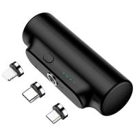 ราคา Mini Power Bank Magnetic 3000mAh Portable PowerBank 3 in 1 Charging Plug For iPhone Xiaomi Huawei Samsung External Battery HOT SELL Coin Center (19680183457)