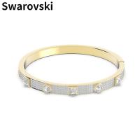 ราคา 2022 New Swarovski Austrian Crystal New Simple Personality European and AmericanˉLuxury Gold Bracelet Couple Womens Bracelet (16943871830)