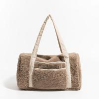 ราคา กระเป๋า Tas Jinjing Travel แฟชั่นขนเฟอร์เทียมสำหรับผู้หญิงกระเป๋ากีฬาสตรีรูปโบว์ลิ่งกระเป๋าสะพายไหล่ผ้าตุ๊กตาแกะใหญ่ (21262747566)