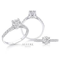 ราคา แหวนเพชรเงินแท้925 ชุบเคลือบทองคำขาว ประดับเพชร CZ Swiss Diamond เกรดพรีเมียม Allure Jewelry รุ่น Princess (12610835151)