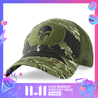 ราคา LANG หมวกแก๊ปปืนอัดลมแบบยุทธวิธีทหารหัวกะโหลกหมวกระบายอากาศได้ดีหมวกทรักเกอร์ตาข่ายล่าสัตว์ปีนเขาเบสบอล (20511166426)