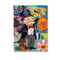 ราคา Alec Monopoly Canvas Poster Graffiti Wall Art Money Print Canvas Paintings The World is Yours Modern Home Decor Hanging Pictures (19637336319)