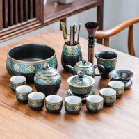 ราคา ส่งจากไทย เครื่องเบญจรงค์สไตล์จีน ชุดชงชา กาชงชาโบราณ แก้ว แก้วชงชา แก้วน้ำ ชุดน้ำชา มีกล่องใส่ของขวัญแบบหรูหรา ต้อนรับแขก (17467138458)