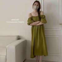 ราคา NEW BALLOON MAXI 550 ฟรีส่ง เดรสmaxi สายเดี่ยว เปิดไหล่ แขนบอลลูน ทรงปล่อยสวยพริ้ว น่ารักมากก สายปรับระดับได้ ผ้าดีงามสุดๆค่าา งานป้ายWG WE thouse (18110317956)