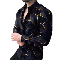 ราคา STYLEF Men Long Sleeve Slim Fit Button Down Shirts Floral Casual Muscle T shirt Tops Formal Black and White Long Sleeve Shirt STYLEF Fashion 9113 (20387778416)