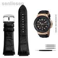 ราคา 2023สายคาดนาฬิกาหนังแท้สำหรับ GUESS W0247G3 W0040G3นาฬิกาชุด W0040G7สายสีน้ำเงินดำน้ำตาล22มม (20014613544)